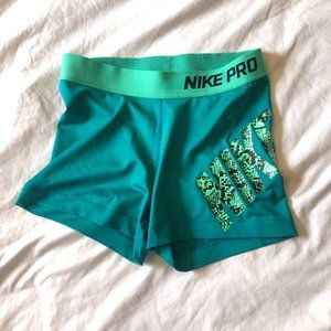 Nike Compression Shorts, Teal